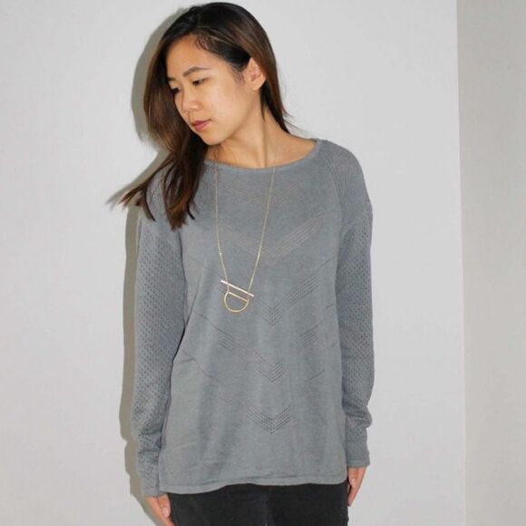 prAna Grey Organic Cotton Mainspring Sweater Size Small - Picture 2 of 10